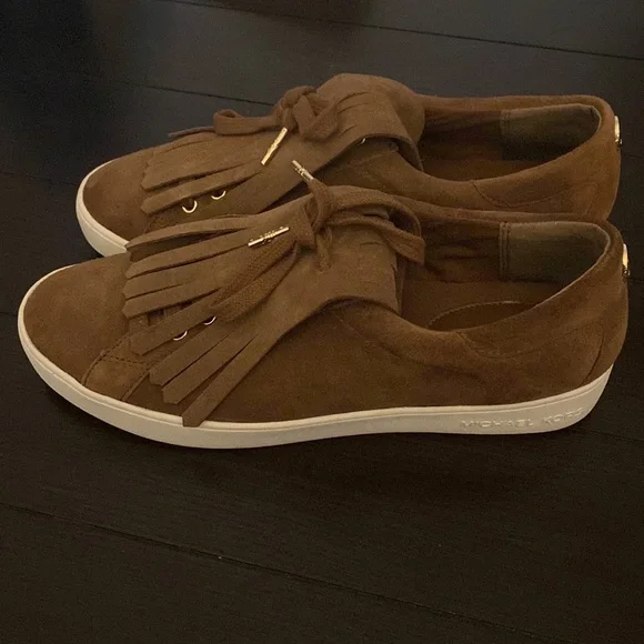 MICHAEL KORS SUEDE BROWN SNEAKERS SZ 10 - Picture 3 of 8